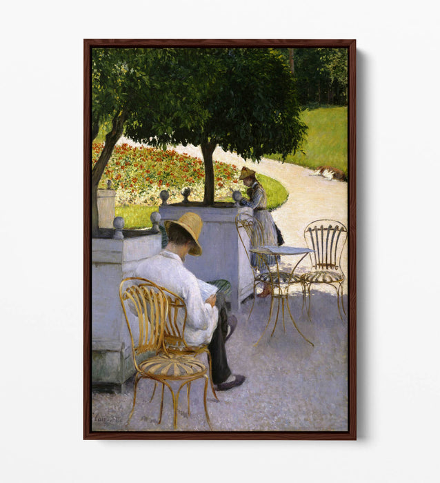 Canvas Wall Art | Handmade Float Effect Canvas Print – Orange Trees by Caillebotte