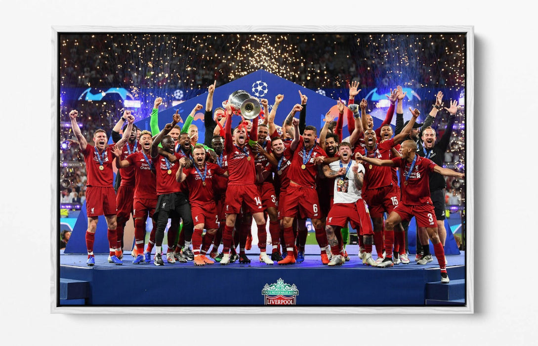 Liverpool Champions League Art - Handmade Canvas Wall Art With Premium Float Frame