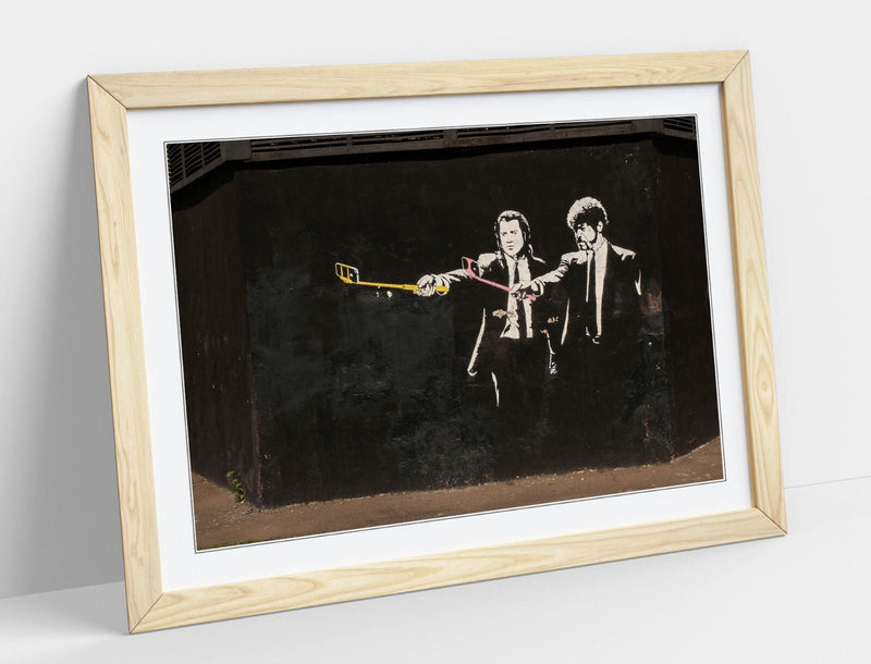 Framed Wall Art Poster – Pulp Fiction Selfie Stick Graffiti Decor Print