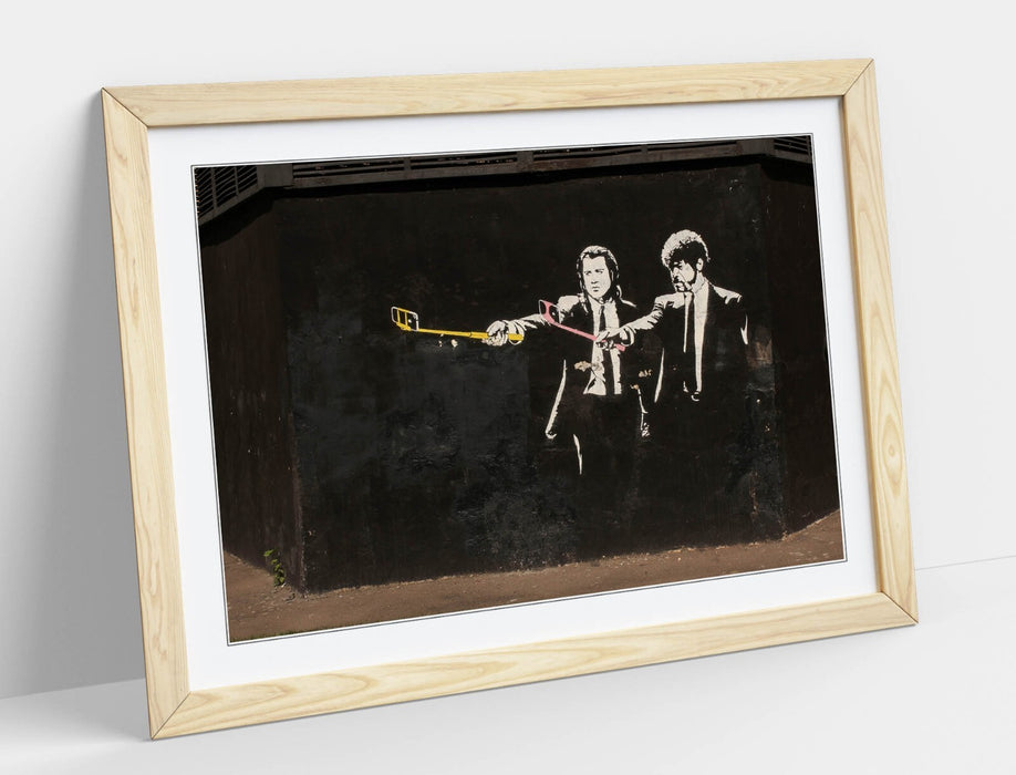 Framed Wall Art Poster – Pulp Fiction Selfie Stick Graffiti Decor Print
