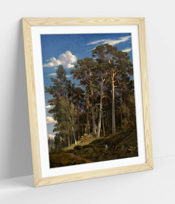 IVAN SHISHKIN, PINE FOREST -WALL ART FRAMED POSTER PICTURE PRINT ARTWORK