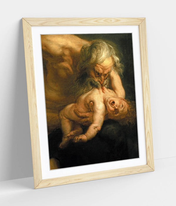 Framed Art Poster – Peter Paul Rubens Saturn Painting Print | Handmade UK Frames