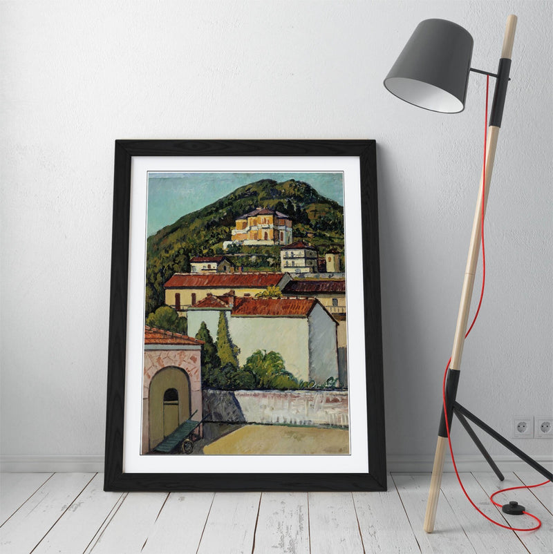 Framed Art Poster - Pietro Marussig, Landscape From Liguria | Handmade Matte Paper Print