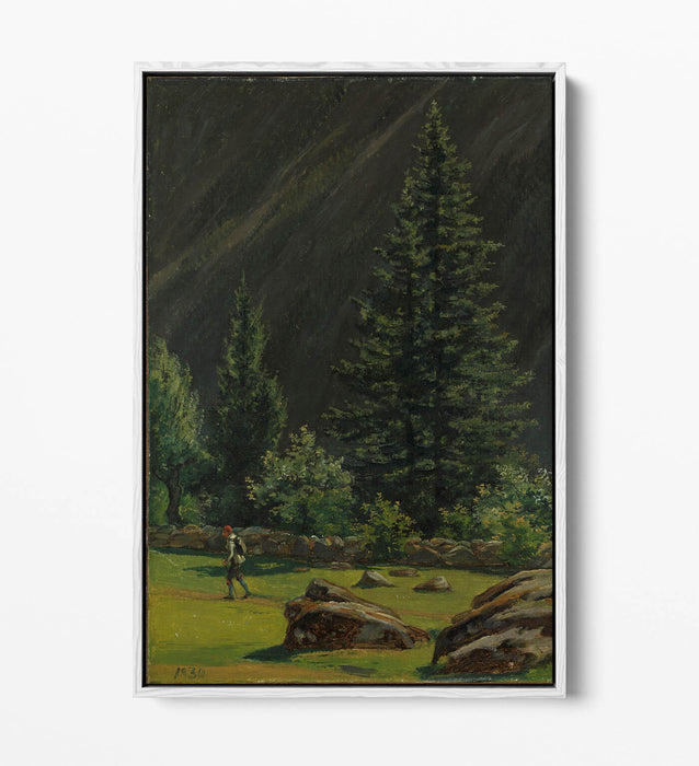 MARTINUS RORBYE, NORSK SETER -FLOAT EFFECT CANVAS WALL ART PRINT