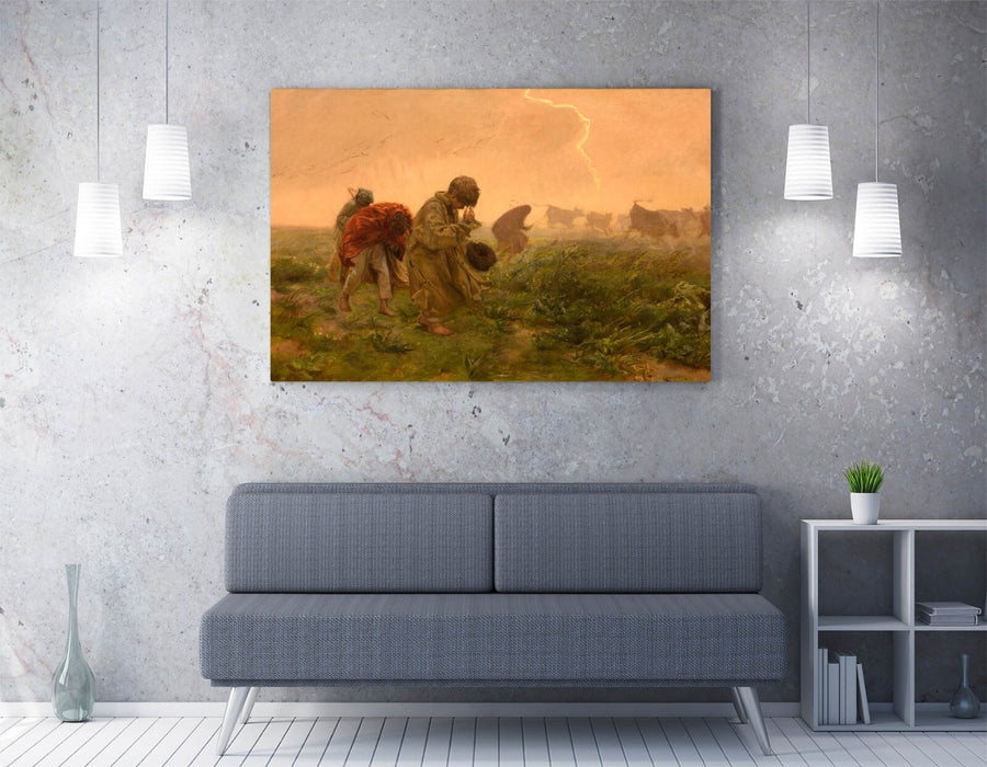 JOZEF CHELMONSKI, THUNDERSTORM -CANVAS WALL ARTWORK PIC PRINT