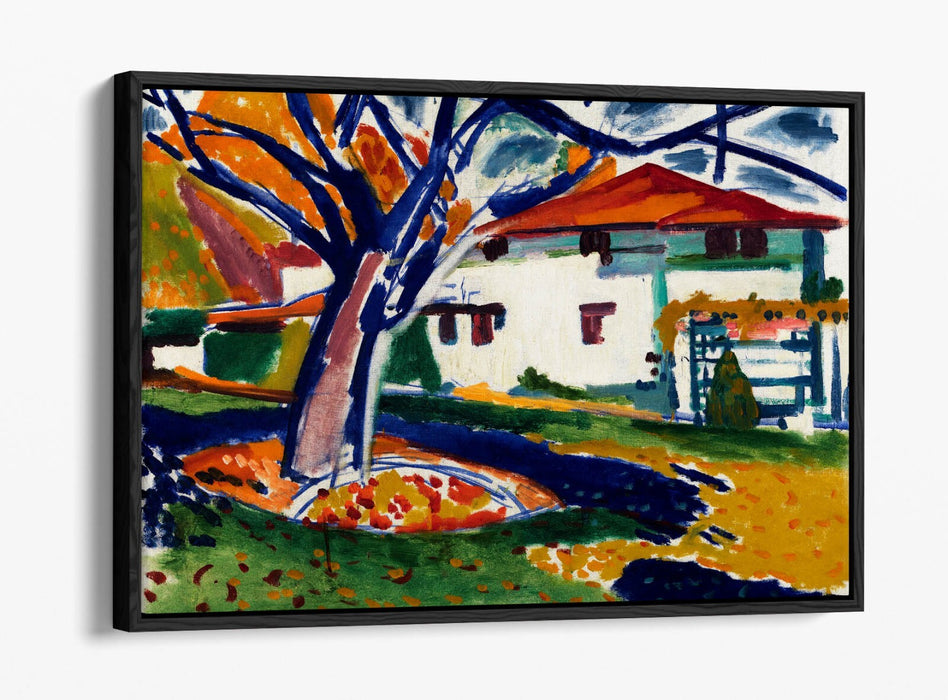 Canvas Wall Art Print - Blue Trees Artwork With Float Effect Canvas Frame