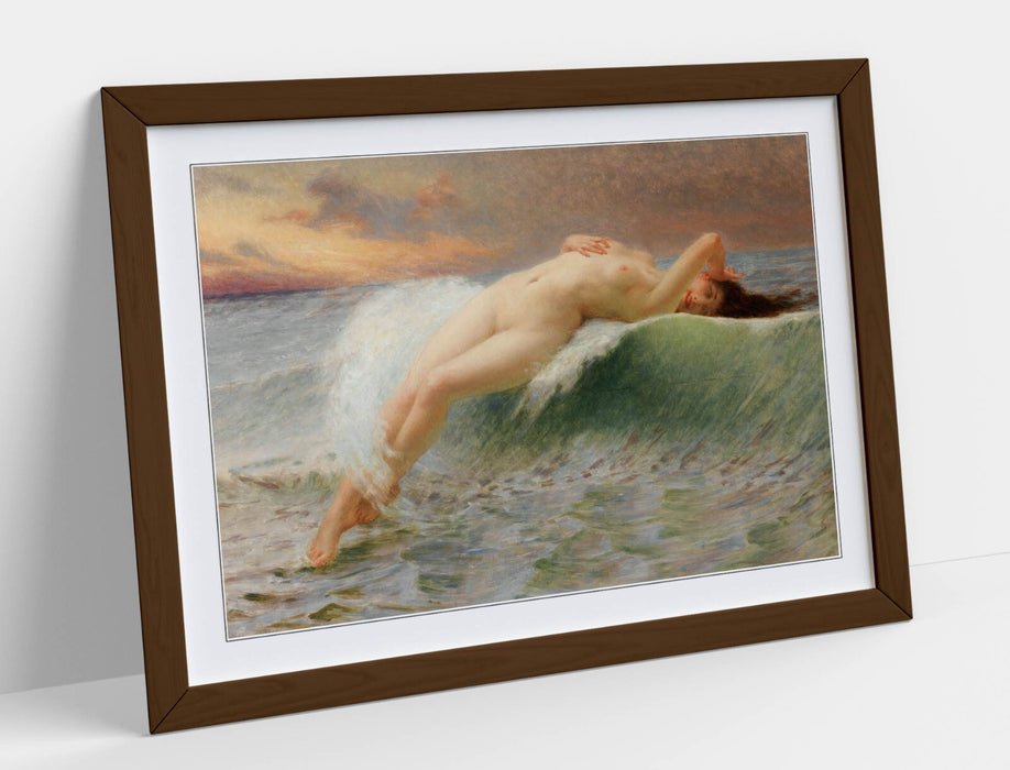 Framed Wall Art Poster - Guillaume Seignac Wave Painting Print | Handmade UK