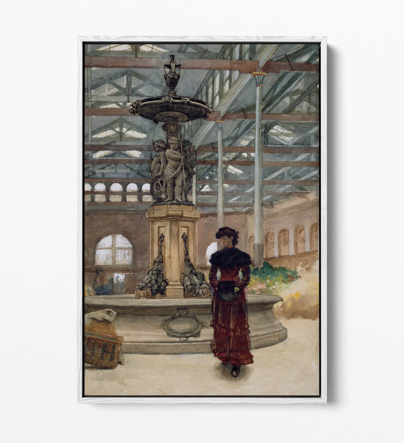 Canvas Wall Art | Handmade Float Effect Canvas Print of Walter Langley Old Market Hall