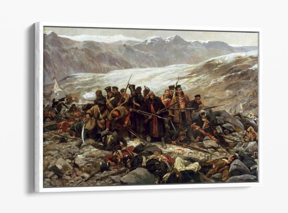 WILLIAM BARNES WOLLEN, THE LAST STAND -FLOAT EFFECT CANVAS WALL ART PIC PRINT