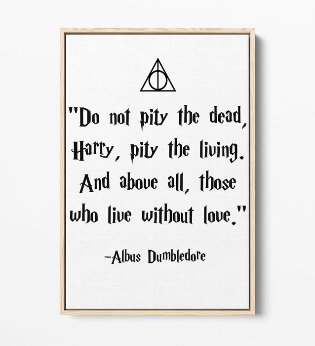 HARRY POTTER, ALBUS DUMBLEDORE INSPIRATION QUOTE -FLOAT EFFECT CANVAS ART PRINT
