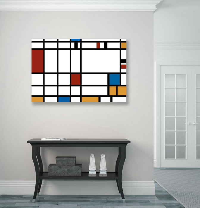 Canvas Wall Art – Framed Canvas Print Piet Mondrian Style Abstract Painting