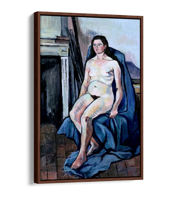 Canvas Wall Art Print – Suzanne Valadon Nude in Blue Shawl | Float Effect, Premium Quality