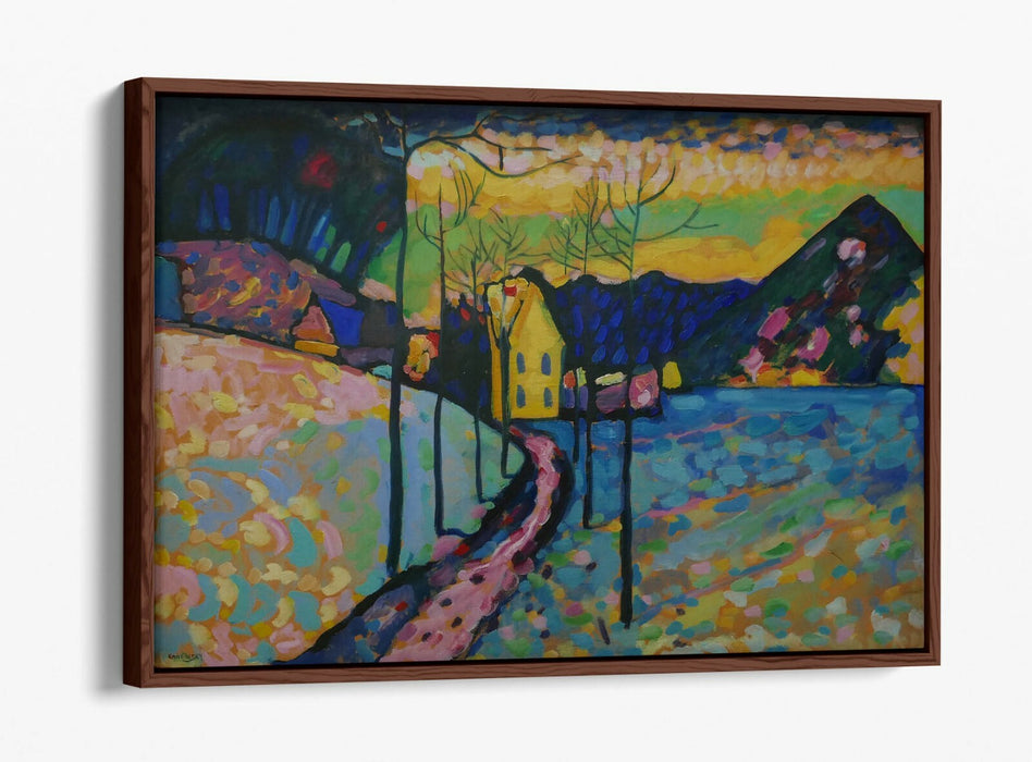 Canvas Wall Art - Kandinsky Winter Landscape | Float Effect Frame, Ready to Hang