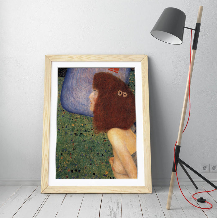 GUSTAV KLIMT, GIRL WITH BLUE VEIL -ART FRAMED POSTER PICTURE PRINT ARTWORK