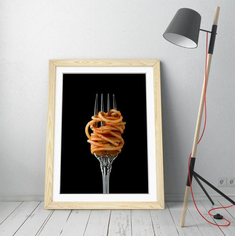 Framed Poster Art - Handmade UK Kitchen Wall Decor With Wood Grain Frame