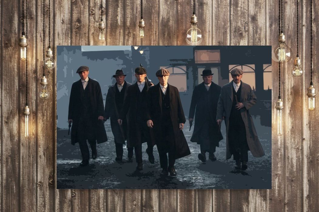 Peaky Blinders MEAN BUSINESS  CANVAS WALL ART PICTURE 30MM DEEP FRAMED PRINT
