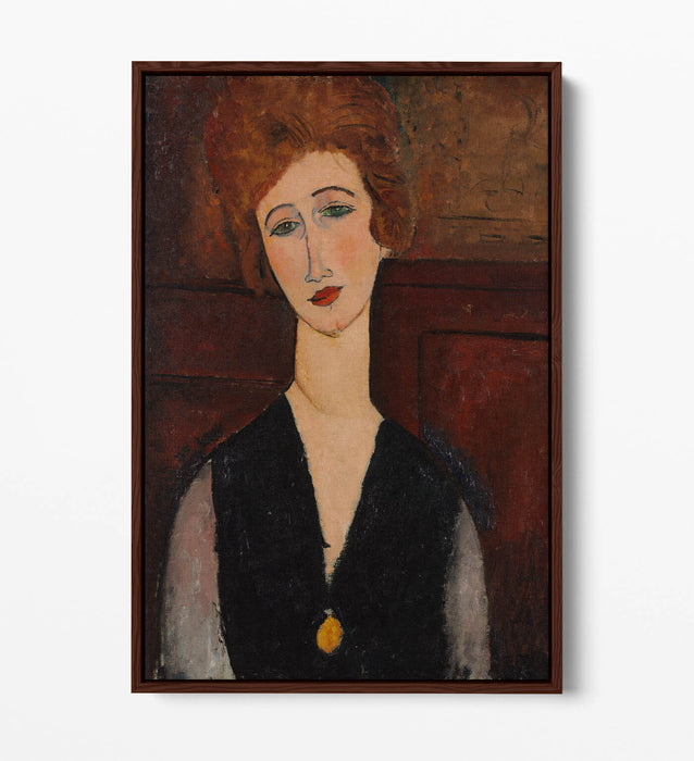 AMEDEO MODIGLIANI, PORTRAIT OF A WOMAN -FLOAT EFFECT CANVAS WALL ART PRINT