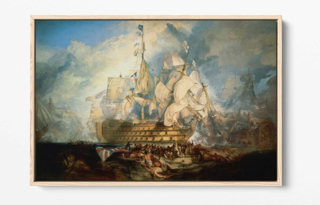 Canvas Wall Art – Battle of Trafalgar Print | Float Effect Canvas, Premium Frame