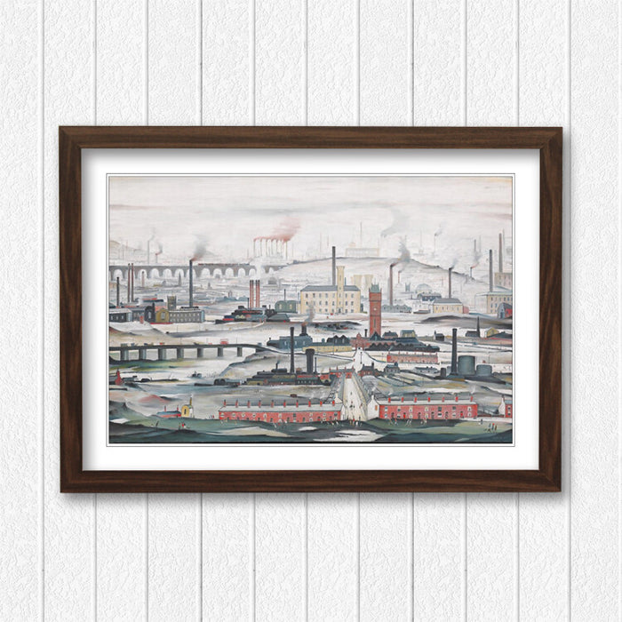 Industrial Landscape People FRAMED WALL ART PRINT PAINTING 4 SIZE LS Lowry Style