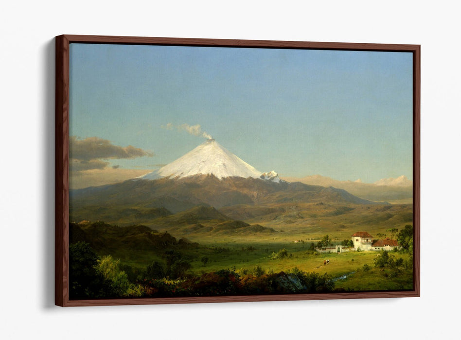 FREDERIC EDWIN CHURCH, COTOPAXI -FLOAT EFFECT CANVAS WALL ART PRINT