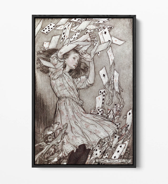 LEWIS CARROLL, ALICE'S ADVENTURES IN WONDERLAND -FLOAT EFFECT CANVAS ART PRINT