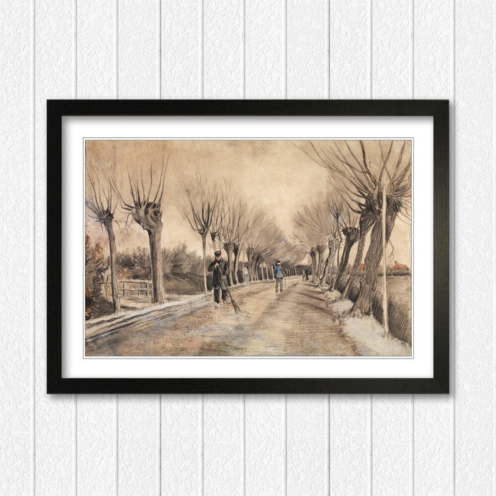 Van Gogh Framed Art – Classic Wall Art Poster With Black Oak Frame