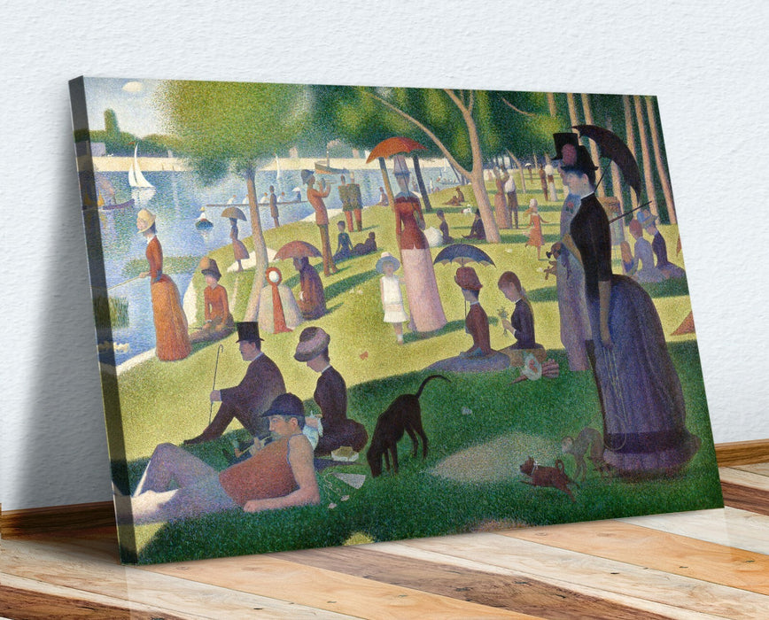 Canvas Wall Art – Framed Canvas Print With 30mm Deep Frame Artwork – Sunday on La Grande Seurat