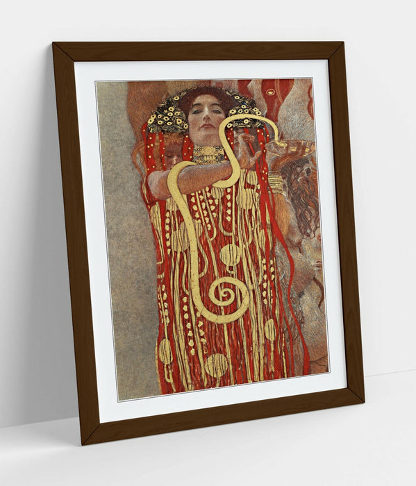 KLIMT HYGIEIA GODDESS OF HEALTH -ART FRAMED POSTER PICTURE PRINT ARTWORK- GOLD