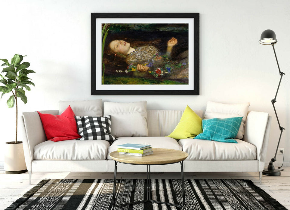 Framed Art Print - John Everett Millais Ophelia Poster | Matte Finish Wall Art