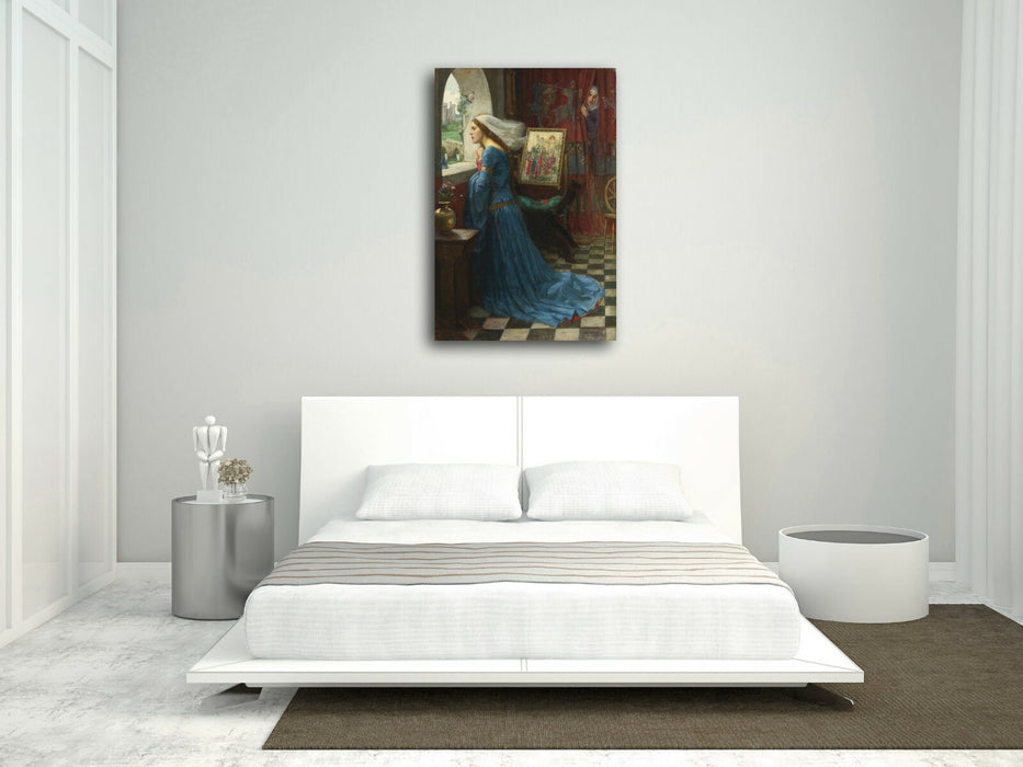 CANVAS WALL ART PAINTING PRINT BLUE  ARTWORK John W Waterhouse Fair Rosamund