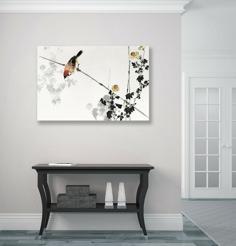 Japanese Swallow Canvas Art – Premium Framed Wall Print | 30mm Deep Frame