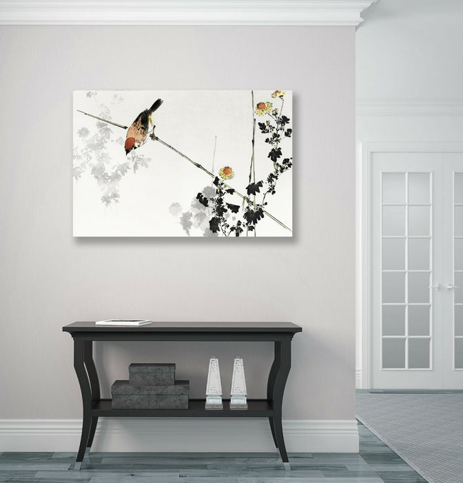 Japanese Swallow Canvas Art – Premium Framed Wall Print | 30mm Deep Frame