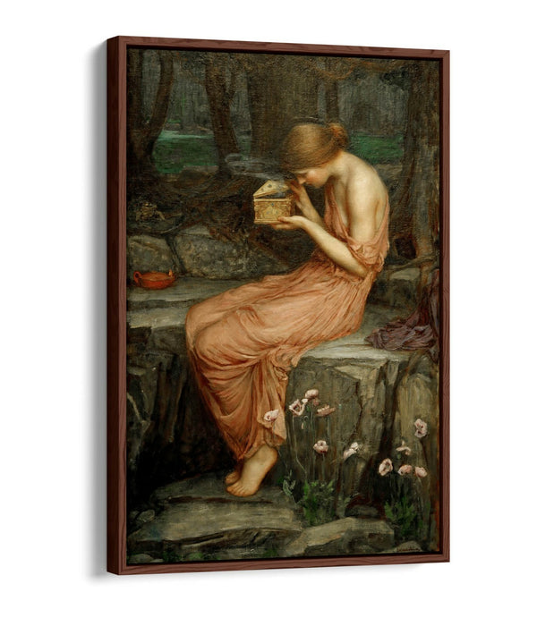 WATERHOUSE PSYCHE OPENING THE GOLDEN BOX -FLOAT EFFECT CANVAS WALL ART PIC PRINT