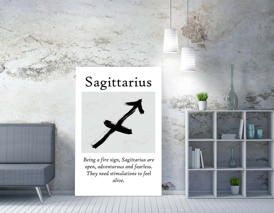 SAGITTARIUS STAR ZODIAC ASTROLOGY QUOTE SLOGAN -CANVAS WALL ART PICTURE PRINT