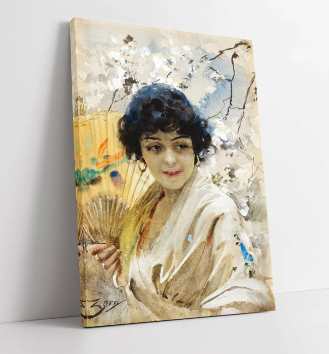 Canvas Wall Art – Rosita Woman Portrait Handmade Canvas Print with Premium Varnish Finish