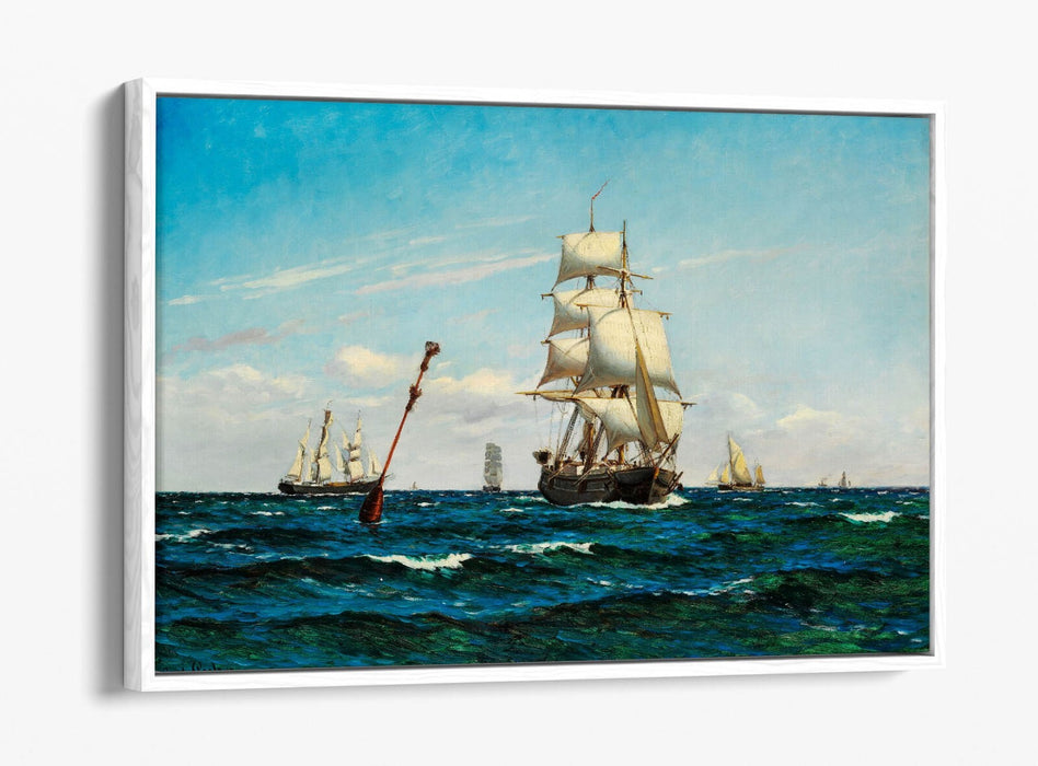 Canvas Wall Art – Sailing Ships Float Effect on Premium MDF Frame Print