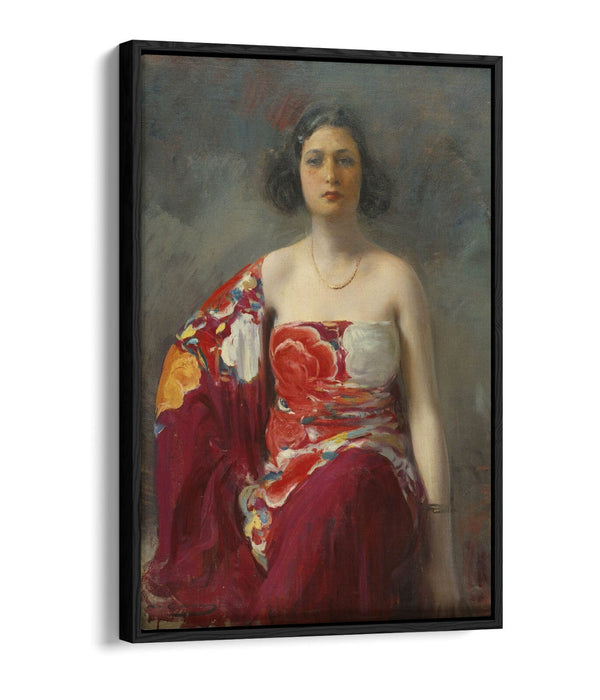 RAMON CASAS, LA TRINI -FLOAT EFFECT CANVAS WALL ART PRINT