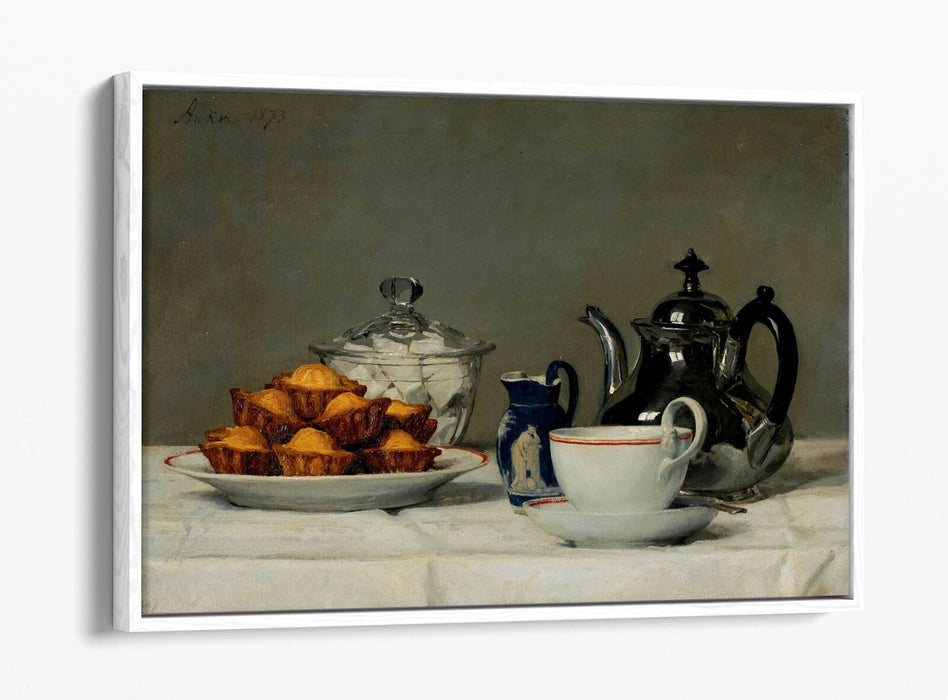 Canvas Wall Art Print – Albert Anker Melted Bread Painting on Float Effect Canvas