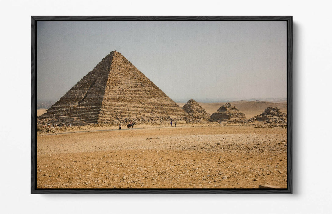 Pyramids Of Giza Canvas - Handmade Egypt Wall Art | Float Effect Print, Ready To Hang