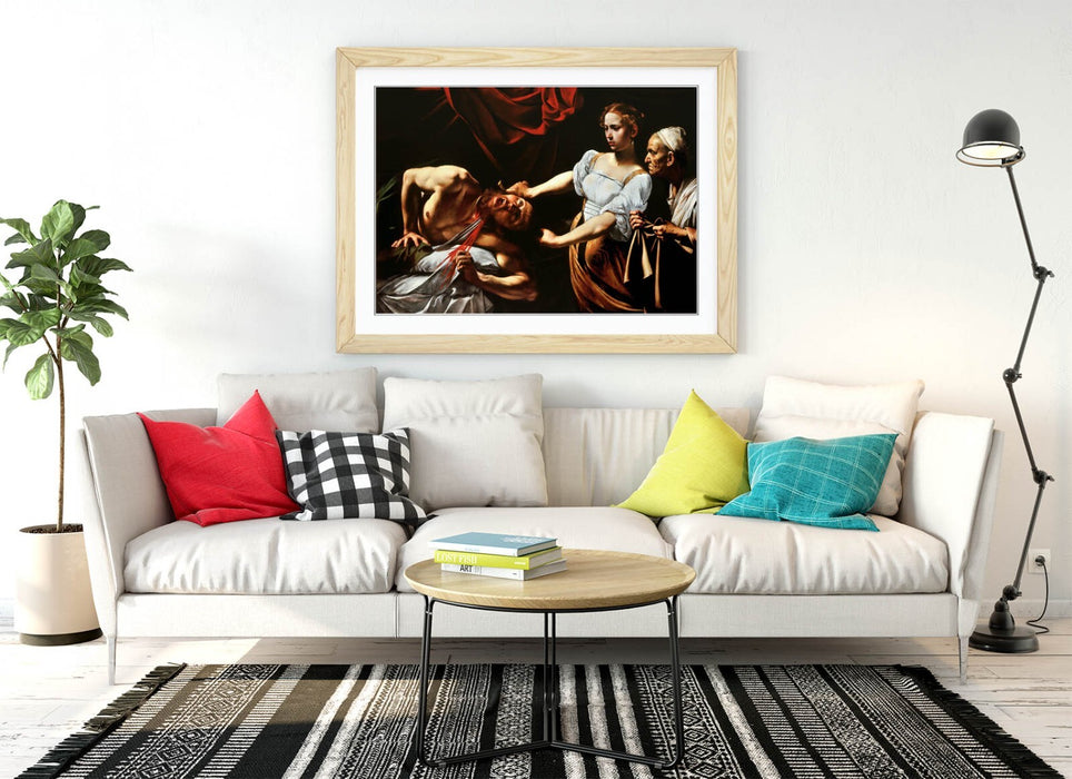 Caravaggio Wall Art – Framed Classic Painting Poster | Judith Beheading Print 4 Sizes