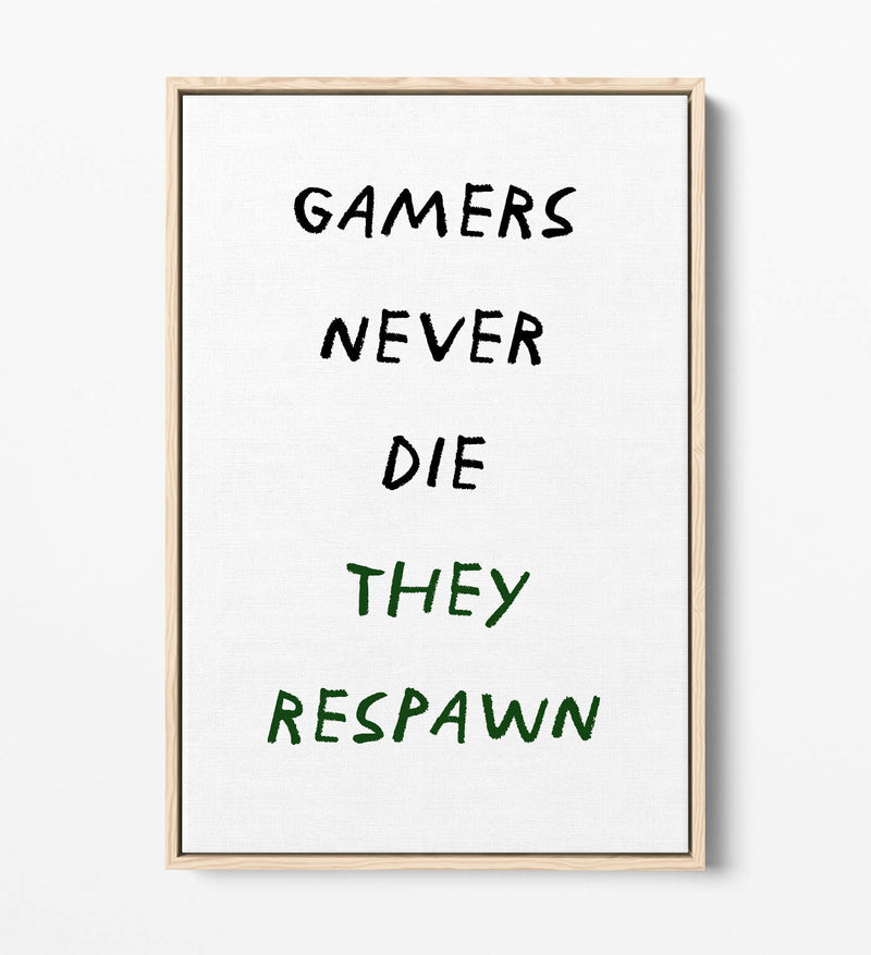 Funny Gamer Canvas Art – Gaming Wall Decor With Float Effect Canvas Print