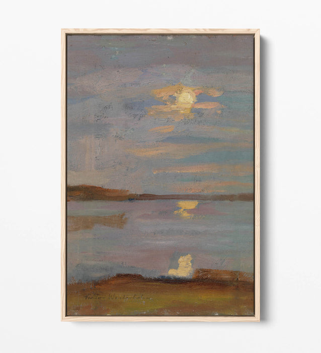 Canvas Wall Art - Evening Sun by Victor Westerholm | Float Effect, Premium Frame