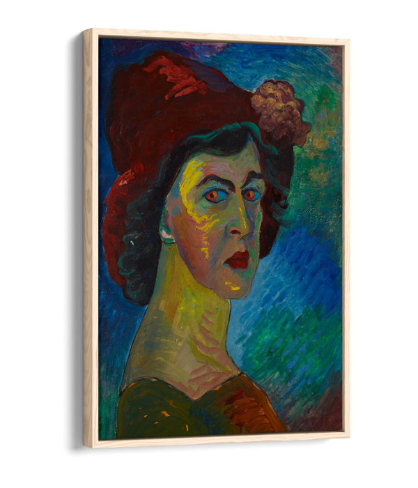 Float Effect Canvas Art – Marianne Von Werefkin Self Portrait Print on 30mm Deep Frame