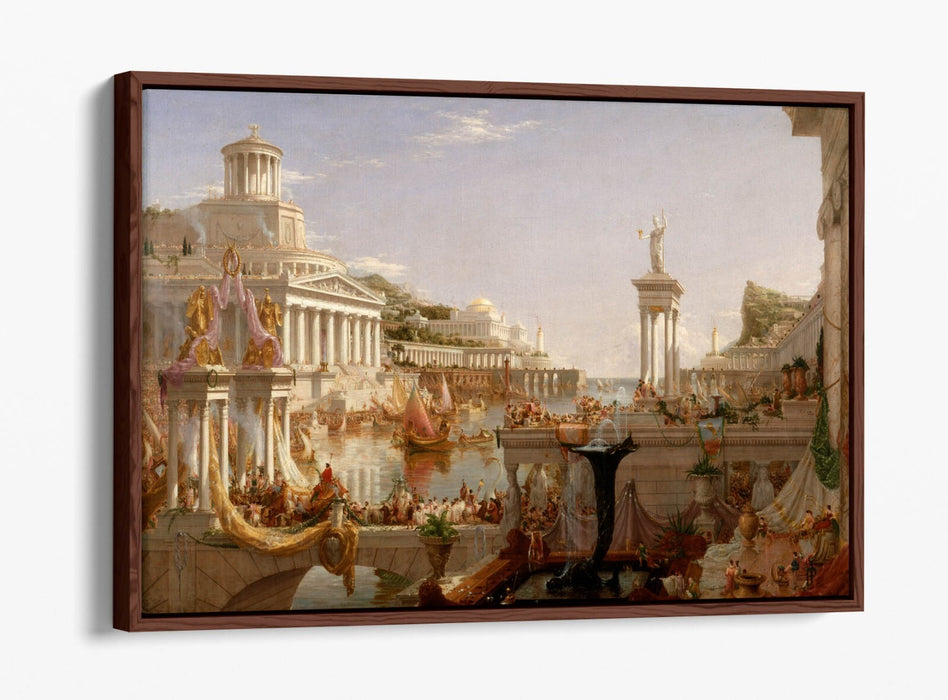 THOMAS COLE, THE COURSE OF EMPIRE: CONSUMMATION -FLOAT EFFECT CANVAS ART PRINT