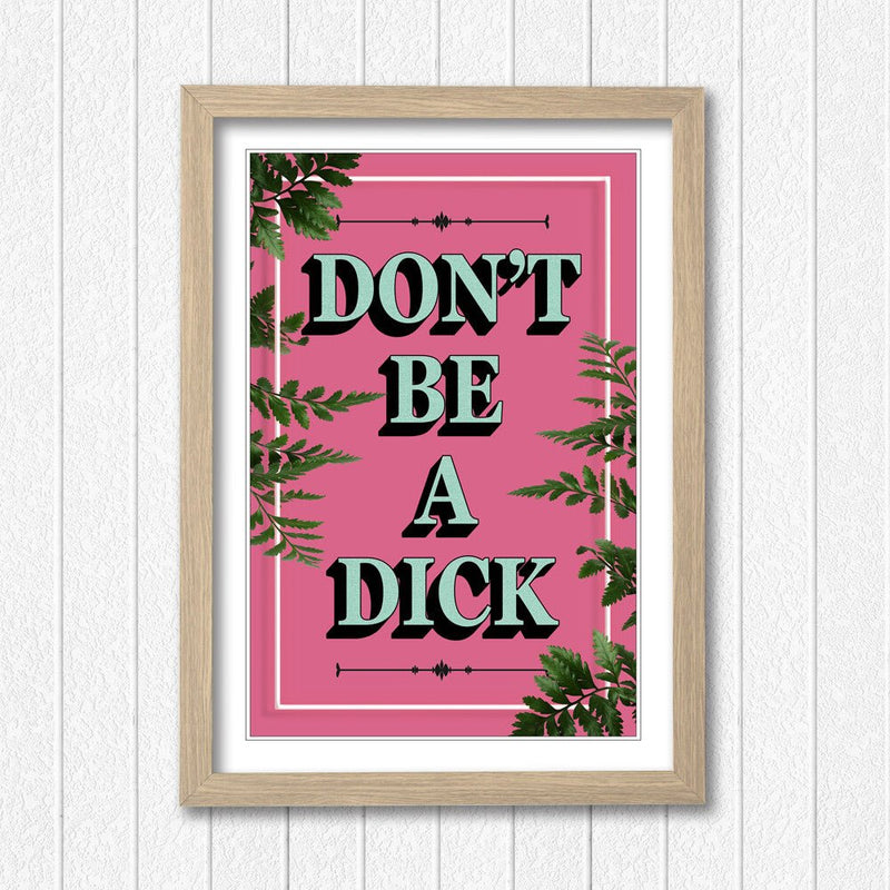 Framed Wall Art Print – Pink Slogan Poster With Woodgrain Frame | Motivational Artwork
