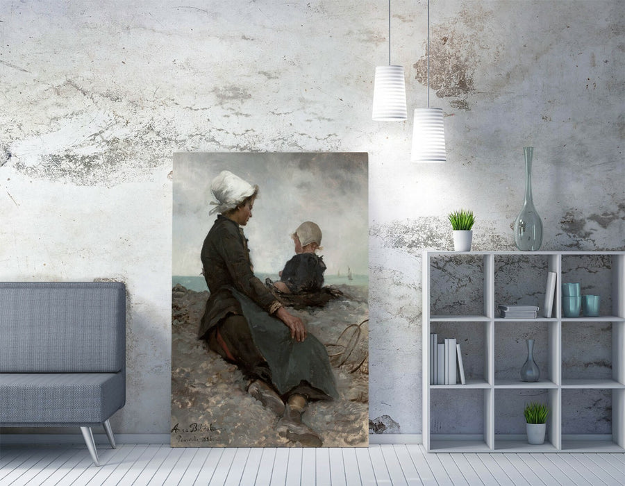 ANNA BILINSKA, AT THE SEASHORE -CANVAS WALL ART PICTURE PRINT ARTWORK- PAINTING