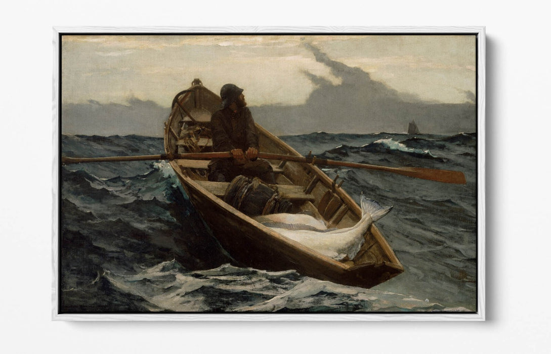 WINSLOW HOMER, THE FOG WARNING -FLOAT EFFECT CANVAS WALL ART PRINT