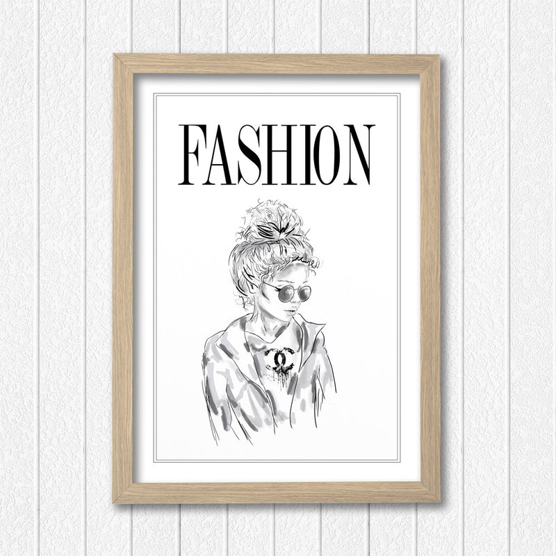 Modern Framed Fashion Art – Coco Art Poster | UK Handmade Stylish Wall Decor