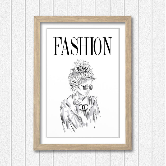 Modern Framed Fashion Art – Coco Art Poster | UK Handmade Stylish Wall Decor