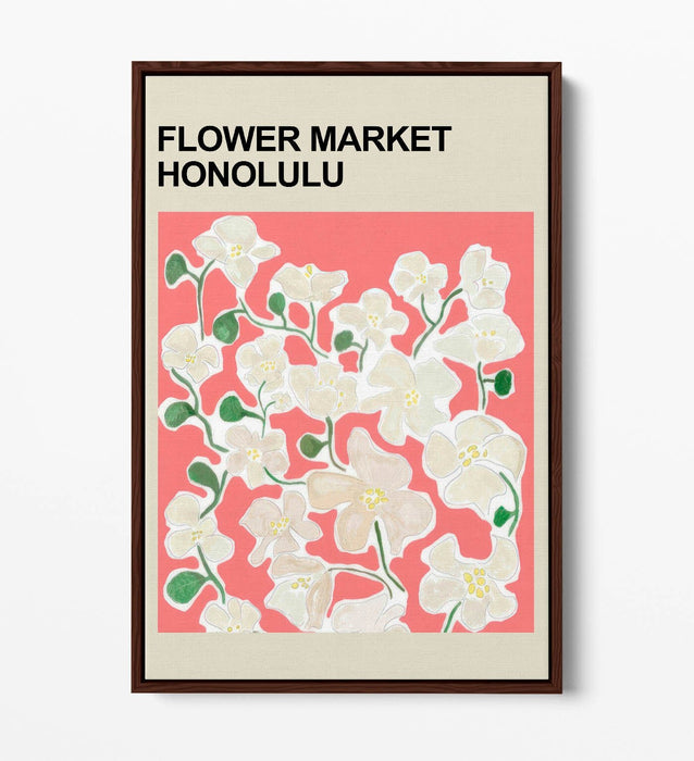 Float Effect Canvas Art – Contemporary Floral Wall Art With Premium Varnish Coating